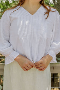 Libbie Blouse - Salt 100% Linen